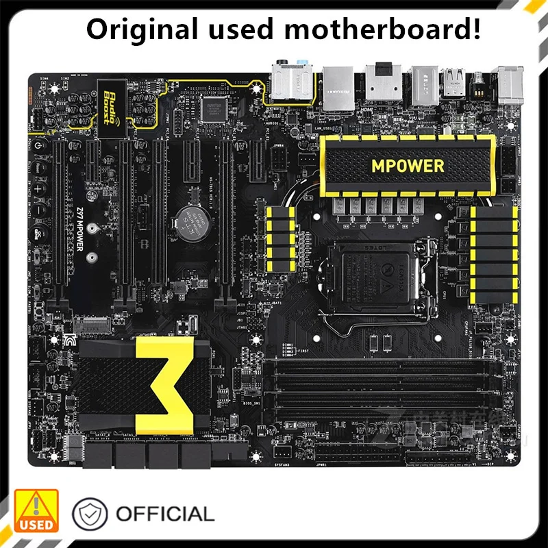 

For Z97 MPOWER Desktop Motherboard Z97 LGA 1150 For Core i7 i5 i3 DDR3 SATA3 USB3.0 Original Used Mainboard