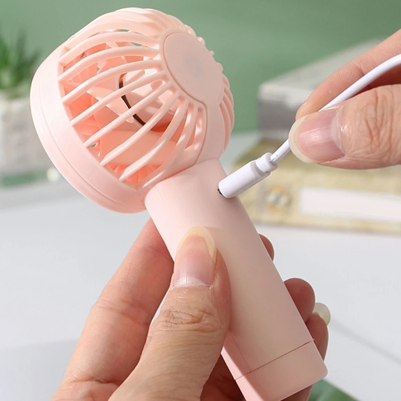 USB Rechargeable Mini Fan Desk Fan 3Speed Mini Handheld Pocket Hand with 3 Speed for Travel Summer Gift
