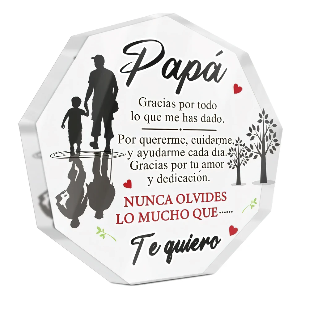 acrylic effect/pattern 1pc Acrylic a birthday present Decorative sign grateful dad gifts son daughter father meaningful dad 1