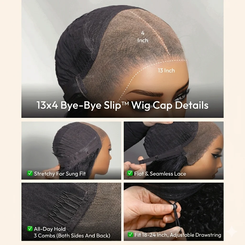 2-In-1 Straight To Water Wave Glueless 100% Human Hair Wig Dream Curl 13x4 Full HD Lace Frontal Glueless Wigs With Drawstring 6