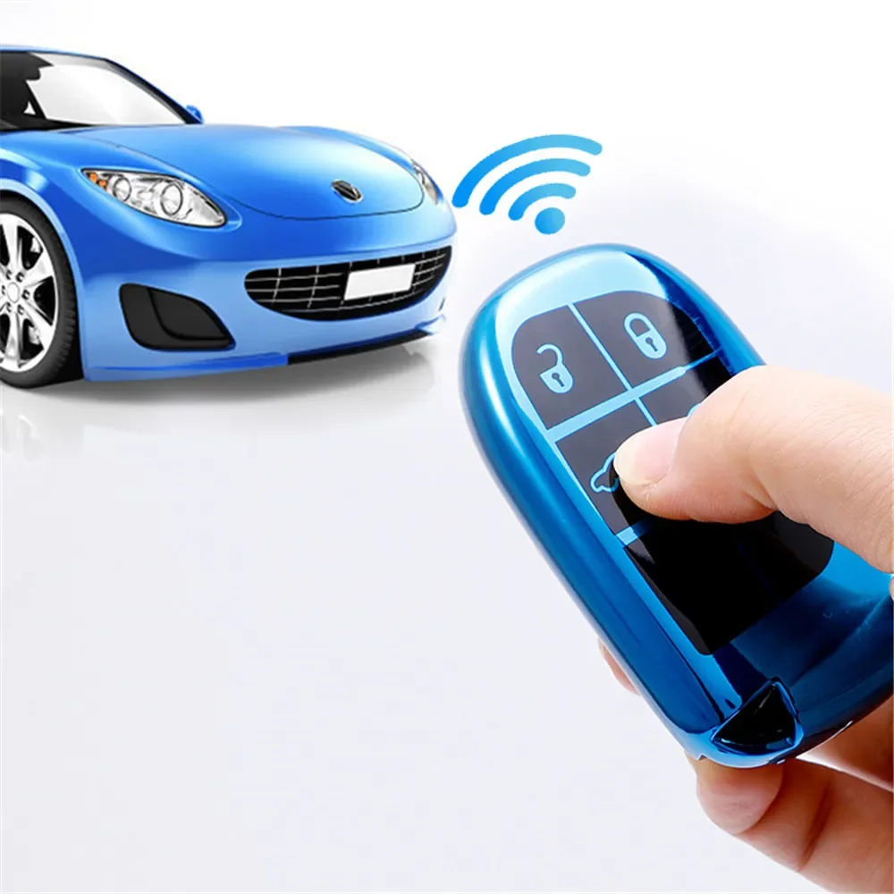 Moonlinks 5-Button Key Fob Cover - Zinc Alloy & Silicone Case For Jeep Grand Cherokee, Dodge, Chrysler (Silver) - View #7