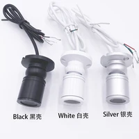 DC12V RGB LED Spotlight Room Decor Adjustable Luminous Colour Mini Ceiling Spotlight Showcase Spot 1W Black Silver White Finish 2
