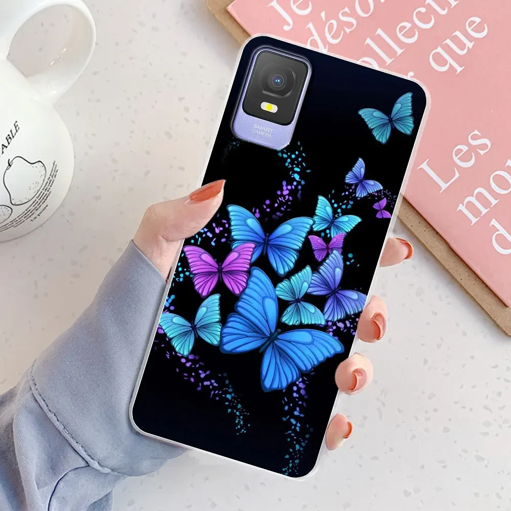 HGJTF Cover per TCL 403 (6.0), Trasparente Morbida TPU Antiurto Telefono Custodia per TCL 403 Ultra-Sottile Silicone Retro Antigraffio Case - Cucciolo tenero