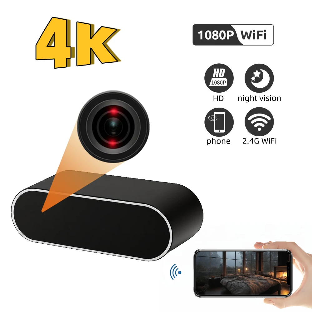 4k 1080p HD ミニカメラ時計カメラワイヤレス Wifi カメラ