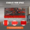 VEVOR Wall Mounted Storage Bins, 30-Bin Parts Rack Organizer Garage Shop Tool with Wall Panels/Tool Holders/Hooks,Tool Organizer 4
