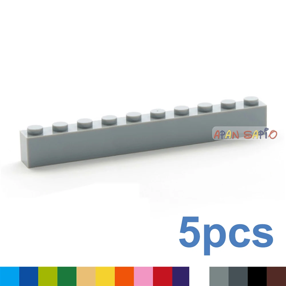 5 Stück DIY Bausteine 1x10 Punkte dicke Figuren Ziegel pädagogische kreative Spielzeuge für Kinder Größe mit Marken kompatibel