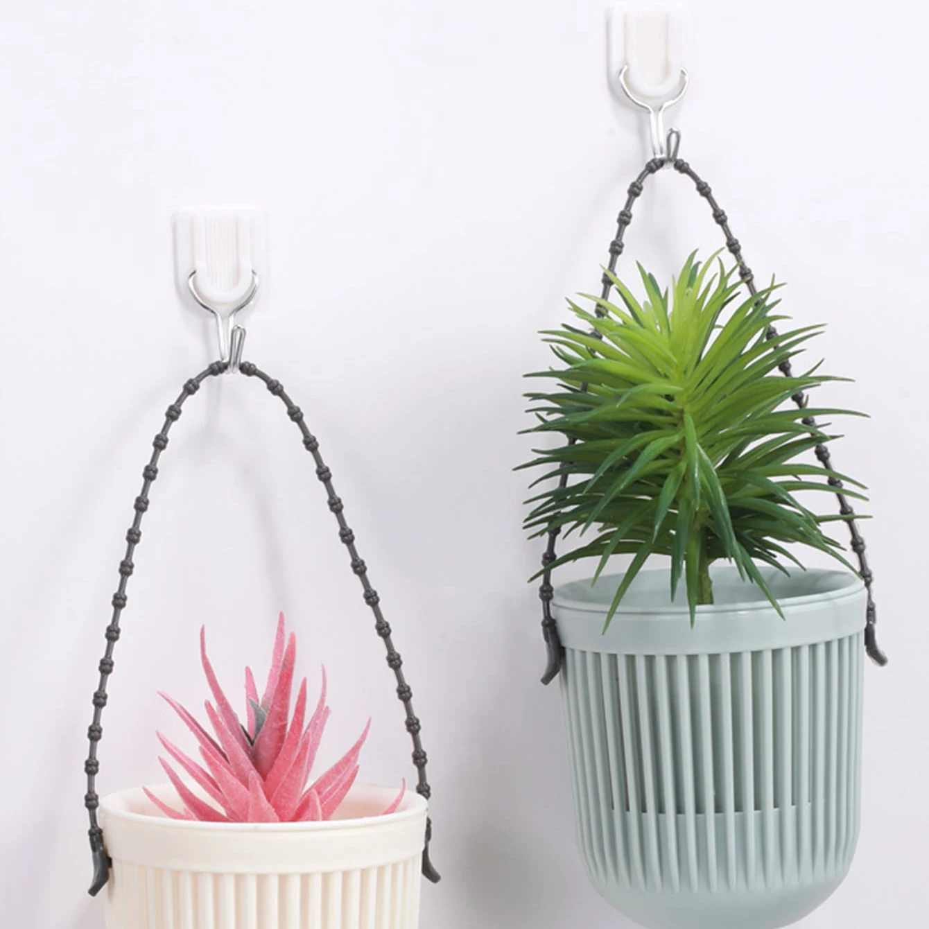 1pc Hanging Plastic Basket Pot, Hanging Orchid Pot, Wall Hanging Green Plant Flower Balcony Thickened Resin Pot