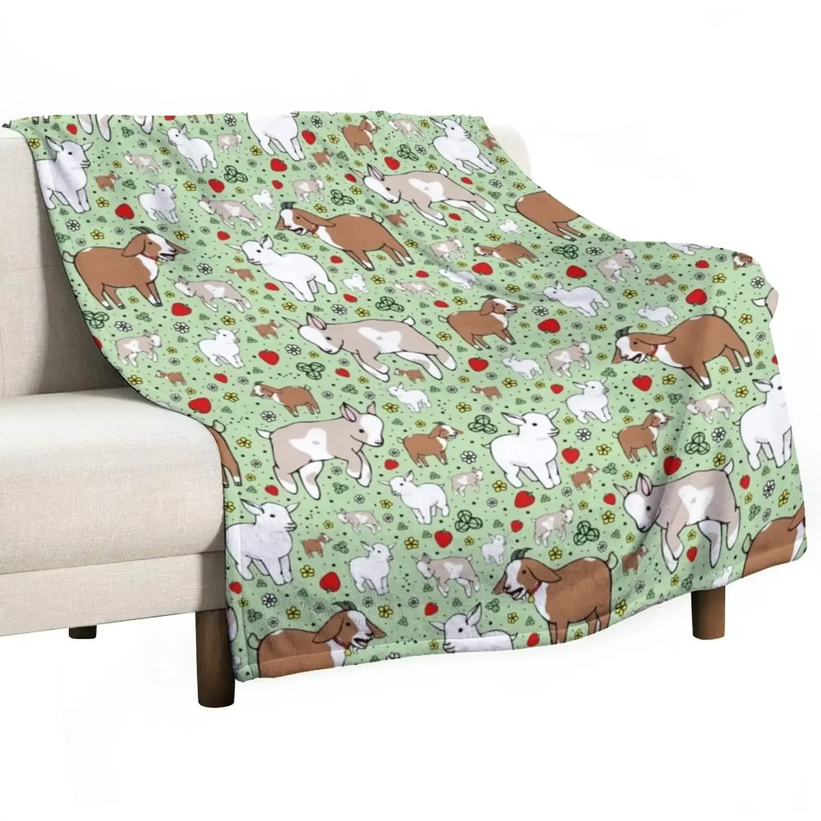 

Goats Throw Blanket Soft Plaid Sofas Retros Blankets