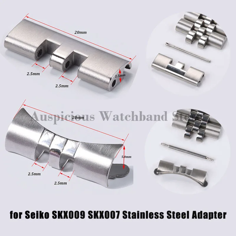 MiLTAT 22mm Watch Band for Seiko SKX007 SKX009 SKX175, Super-O Solid Screw-Links