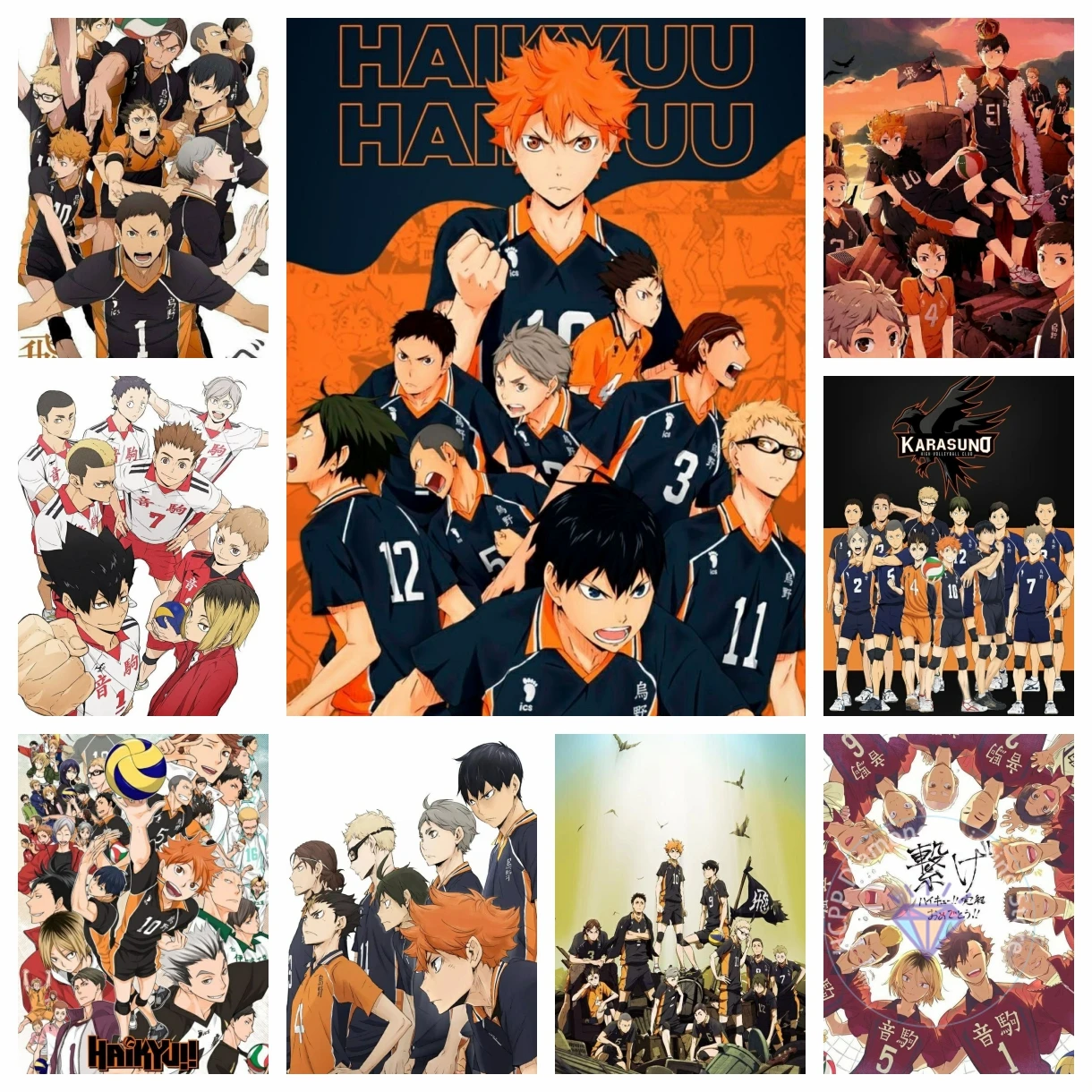 Haikyu!! Sports Anime Diamond Painting Kit Diamond Embroidery Cross Stitch Handmade Gift Crafts Home Decor Gift
