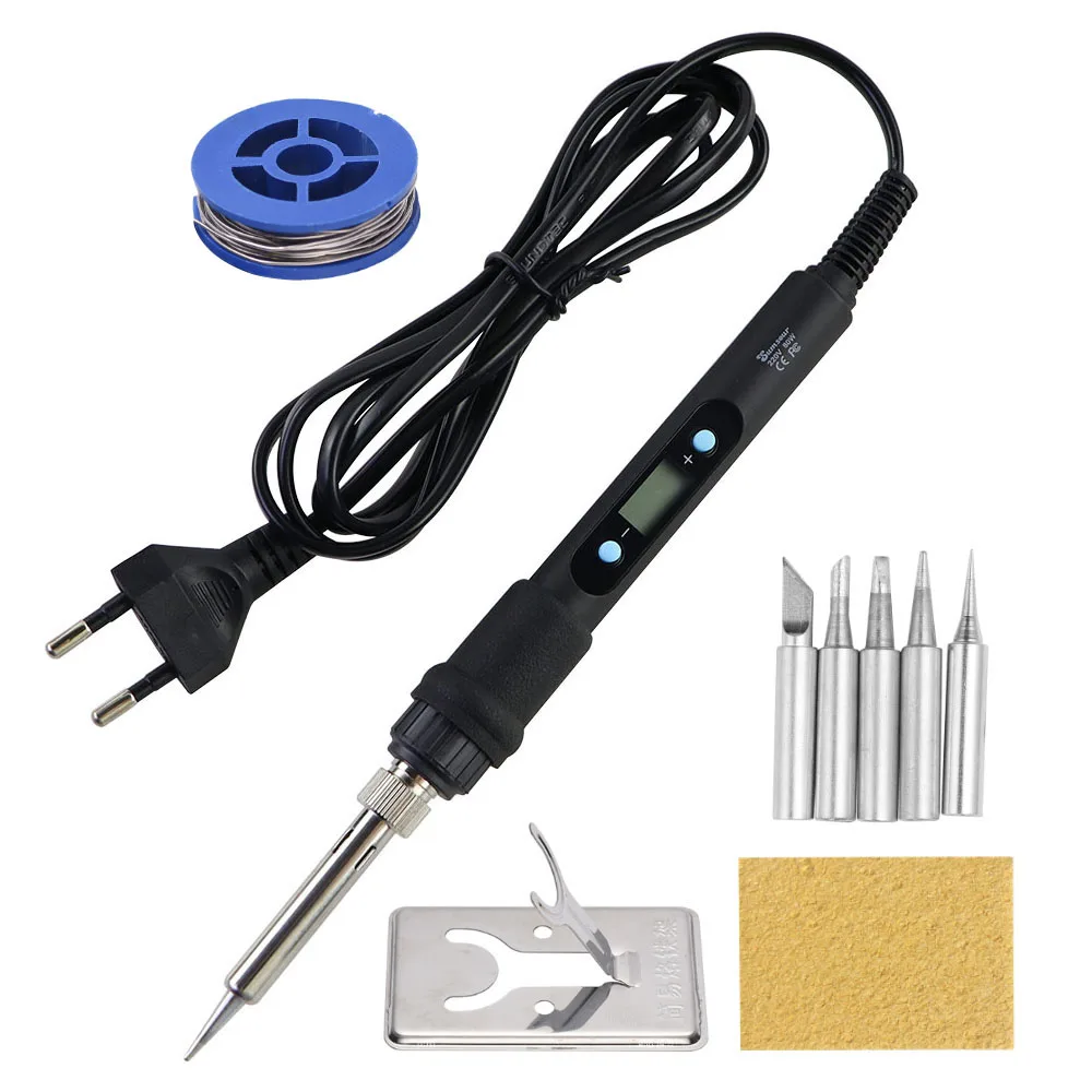 Electric Soldering Iron 60W/80W Digital Display Adjustable Temperature Welding Set Repair Tool Electric Soldering Pen