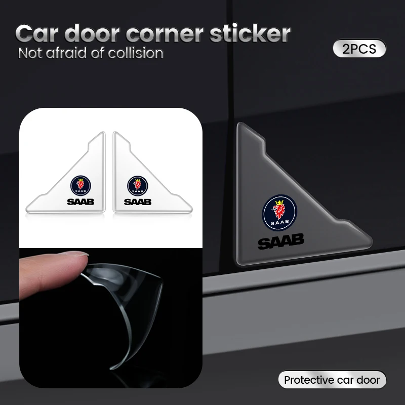 2 Pezzi Adesivi Protettivi Antigraffio Per Angoli Della Portiera Dell'Auto Trasparenti Per Saab Scania 93 95 9000 600 99 97X Turbo X Monster Gt750