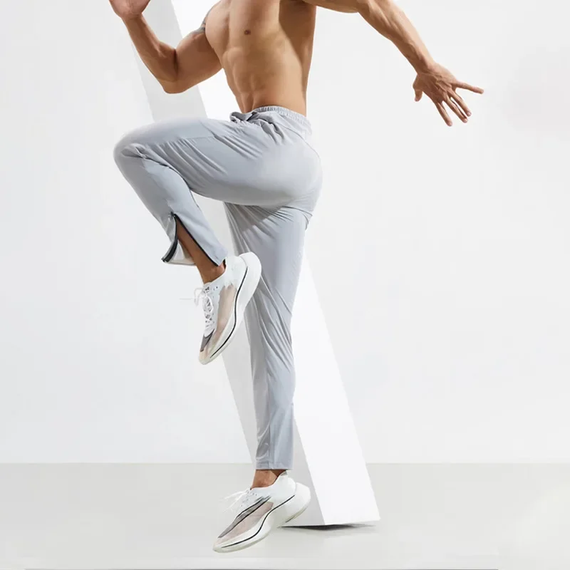 Woven sports pants men's fall loose straight cylinder speed dry running fitness training basketball pants