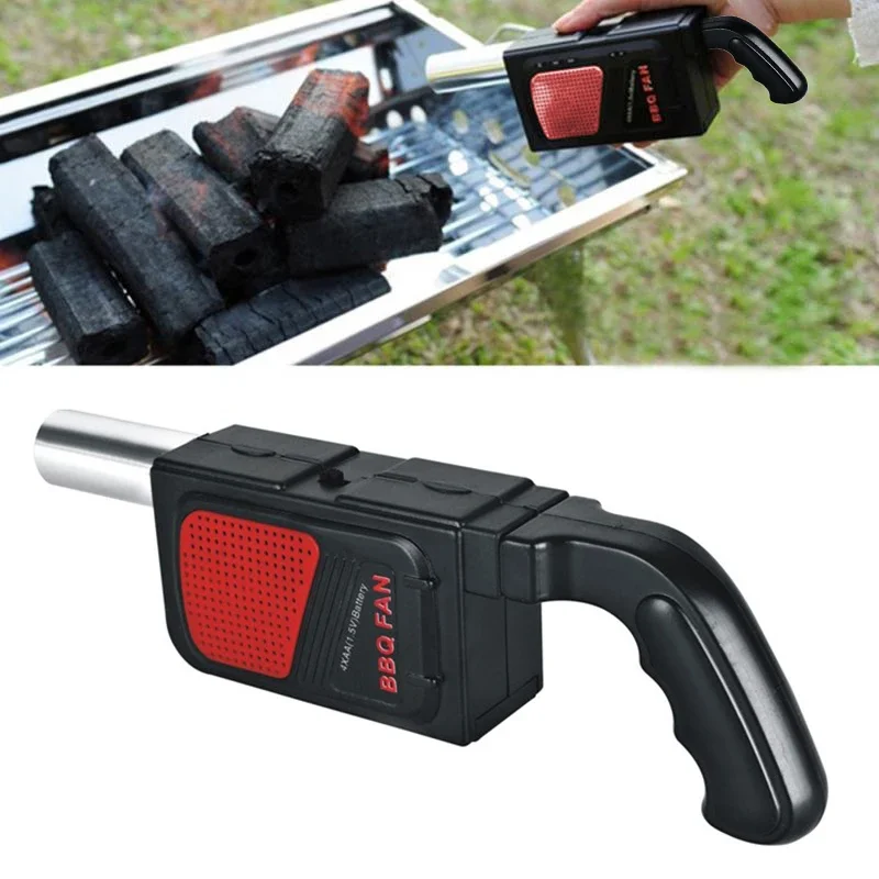 BBQ Fan BBQ Air Blower Barbecue Air Blower Portable Handheld Electric BBQ Air Blower Fast Fire Starter Barbecue Tool Outdoor Camping Picnic