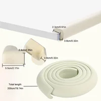 Ensemble de bandes de protection des coins de table pour bébé, protecteur de meubles de maison, couverture de protection des coins souples, soins pour nourrissons 2