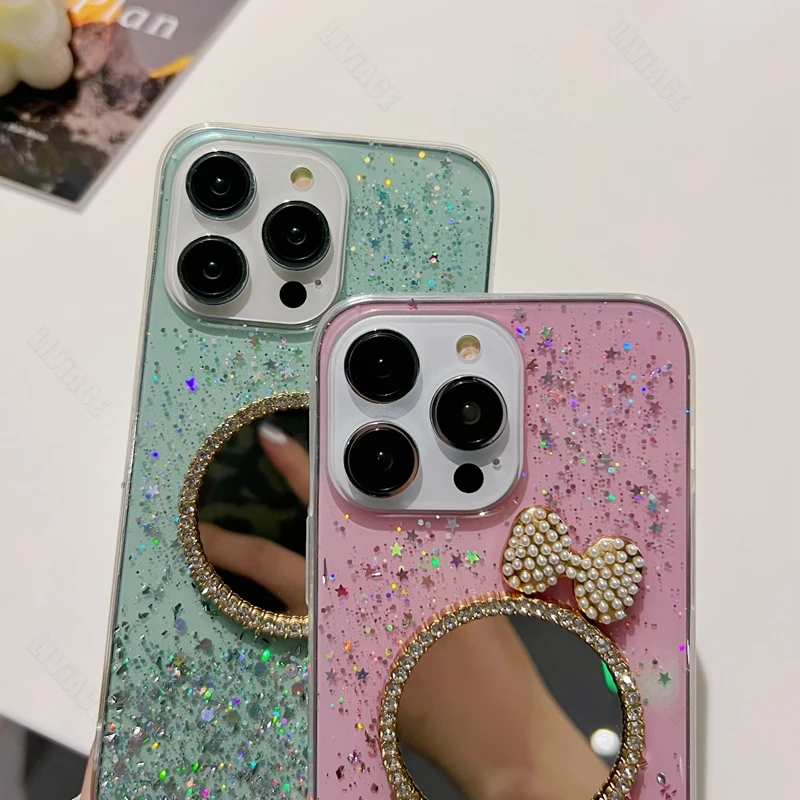 Quicksand Mirror Bling Telefonfodral För Huawei P50 P30 P20 P10 P9 Lite 4G 5G P40 Pro P Smart Plus Z 2019 2020 Skal_voghion.com