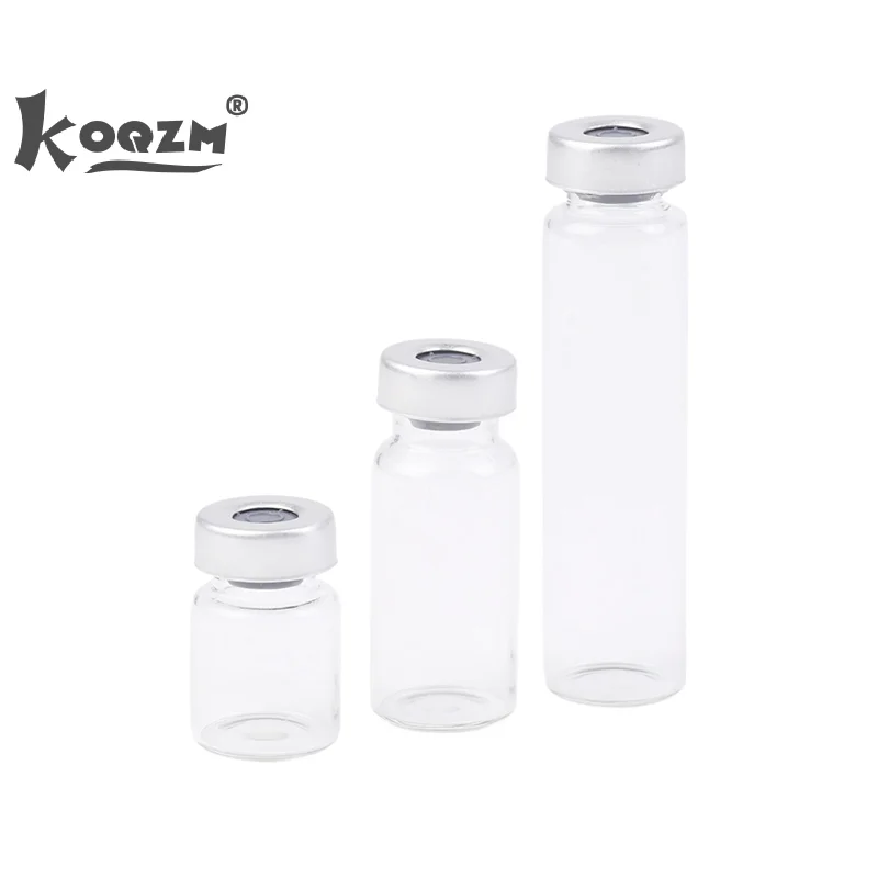10 Pack 5/10/20ml Sealed Sample Vials Transparent Glass Vials Self Healing Injection Port glass bottles