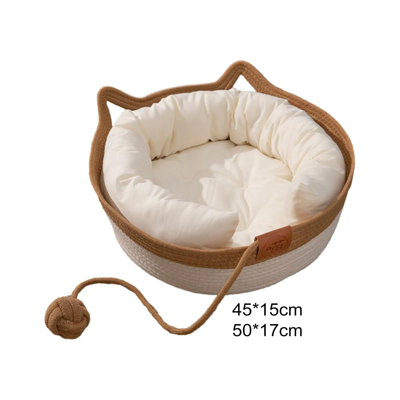 

Гнездо для кошачьей кровати, гнездо для сна со съемной подушкой, износостойкий тканевый матрас