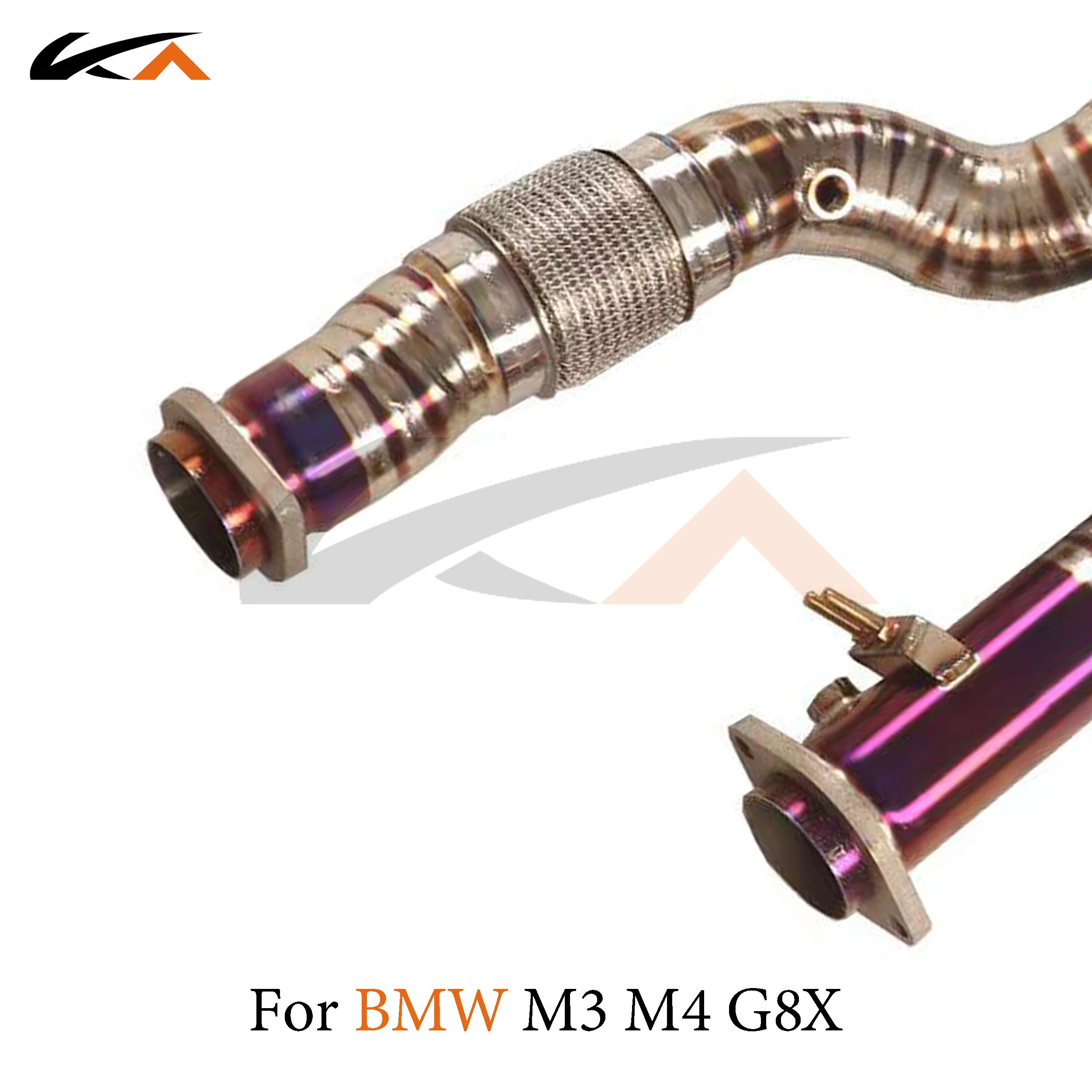 KA 튜닝 다운파이프 배기 티타늄 합금 헤더, BMW M3 M4 G8X 3.0T 퍼포먼스 자동차 부품 스트레이트 파이프