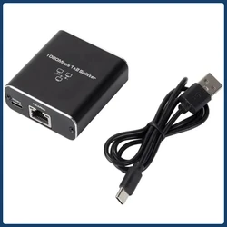 Dual - Port RJ45 Ethernet Splitter for Network Sharing and Cable Extending (RJ45 Splitter 1 to 2)
