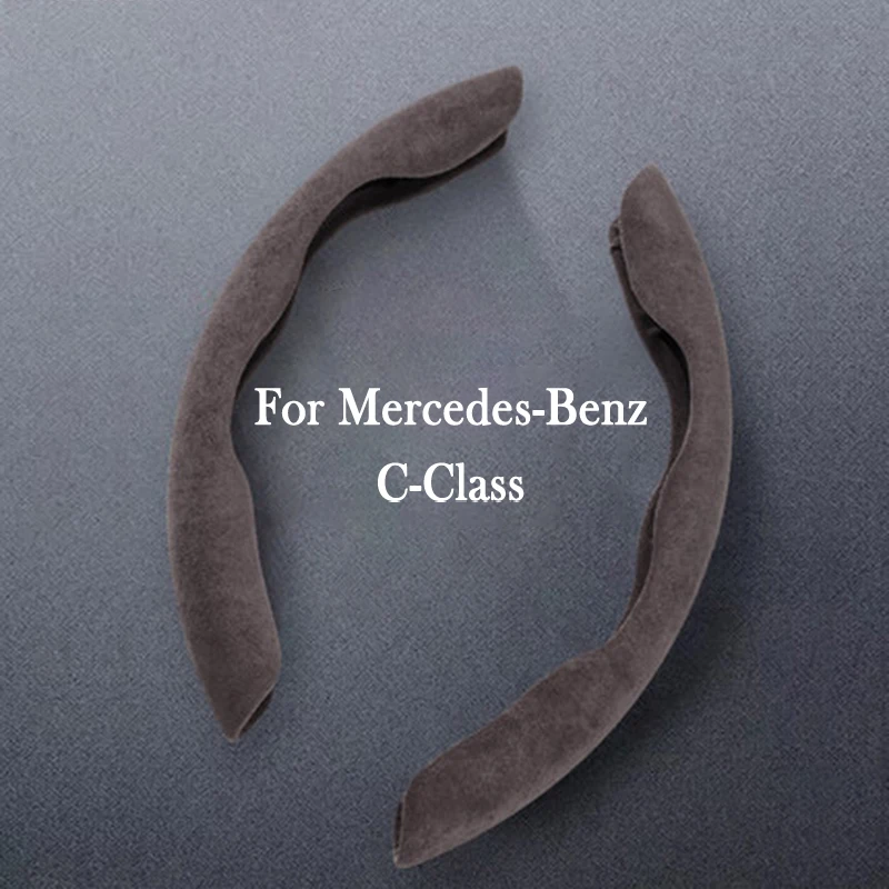 

For Mercedes-Benz C-Class Car Styling Genuine suede Steering Wheel Covers suede Accessories