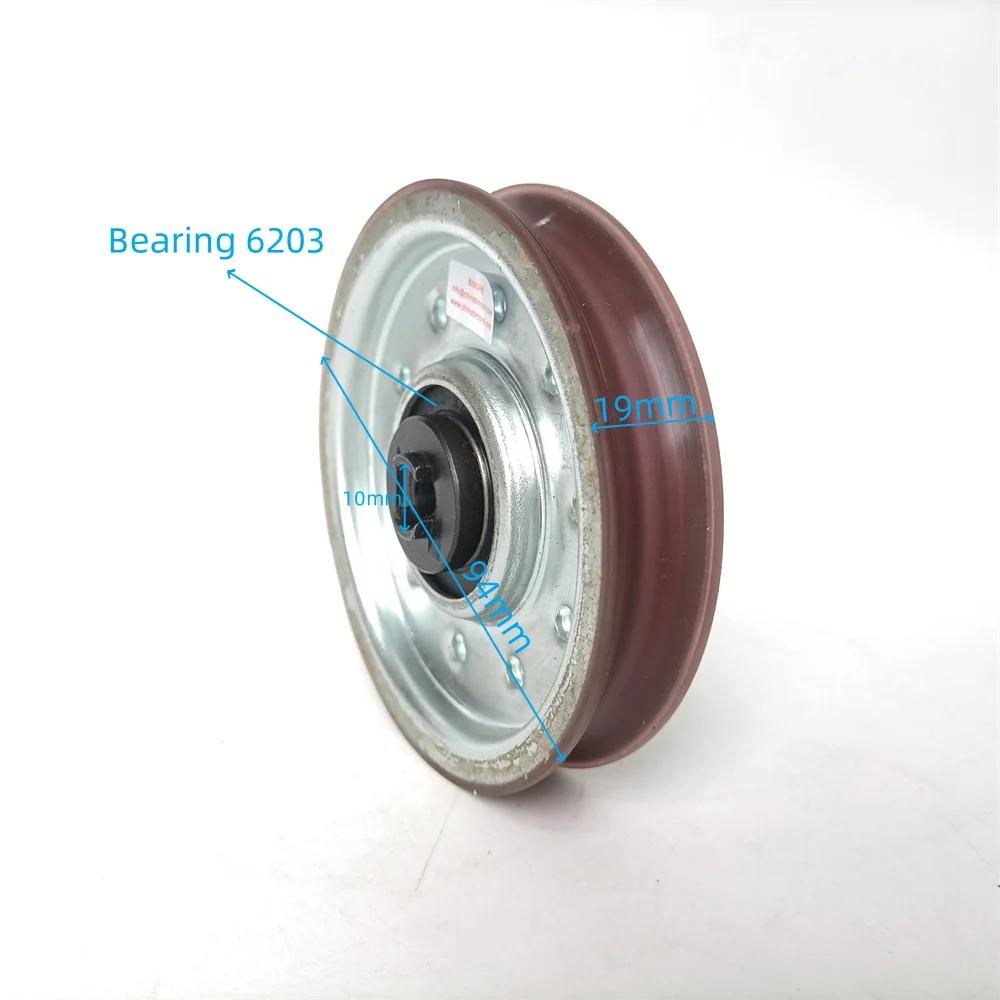 KM601106G01 Elevator Lift Hanging Wheel Roller 94*19 mm OD 94mm W 19mm Bearing 6203-RZ
