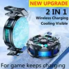 Back Clip Coooler Fan Radiator Magnetic Wireless Charger Phone RGB Light For Magsafe iPhone 16 15 14 13 12 Pro Max Fast Charging