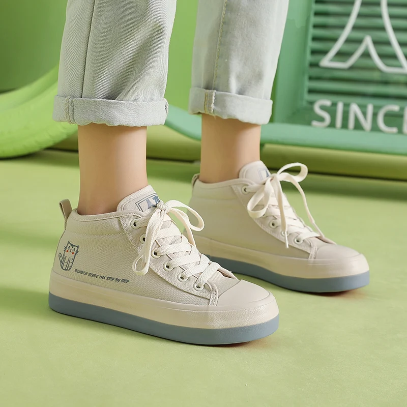 

Espadrille Shoes Women Casual Female Sneakers Round Toe Autumn Small New Fall Winter Cross Canvas Leisure Rubber Cross-tied Floc