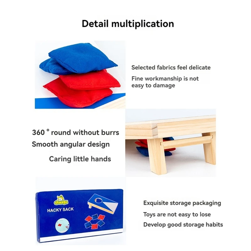 Cornhole Game Set With 4 Bean-Bags - Great For Indoor & Outdoor Play,Perfect Bag-Toss Game For Your Child 3