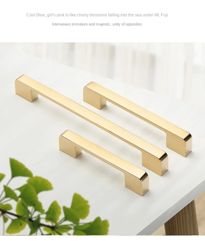 Description Picture 6 of item1 Pc Golden Zinc Alloy Cabinet Pulls Kitchen Drawer Knobs Door Knocker Cupboard Knob Wardrobe Handles Furniture Hardware