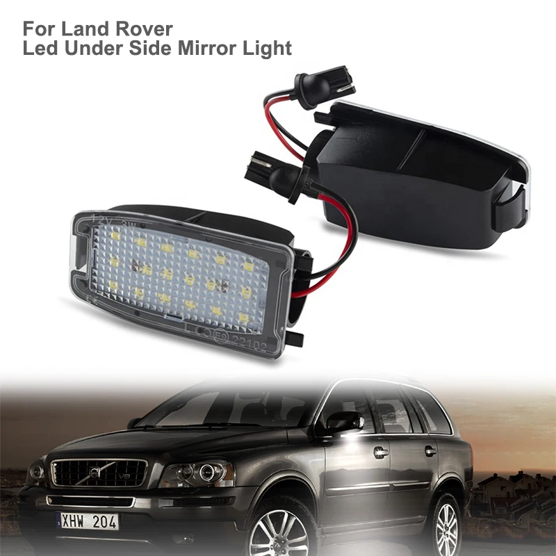 

1 Pair Bright LED Rear View Under Mirror Puddle Light For Land Rover Discovery Freelander LR2 LR3 Range Rover Sport L322