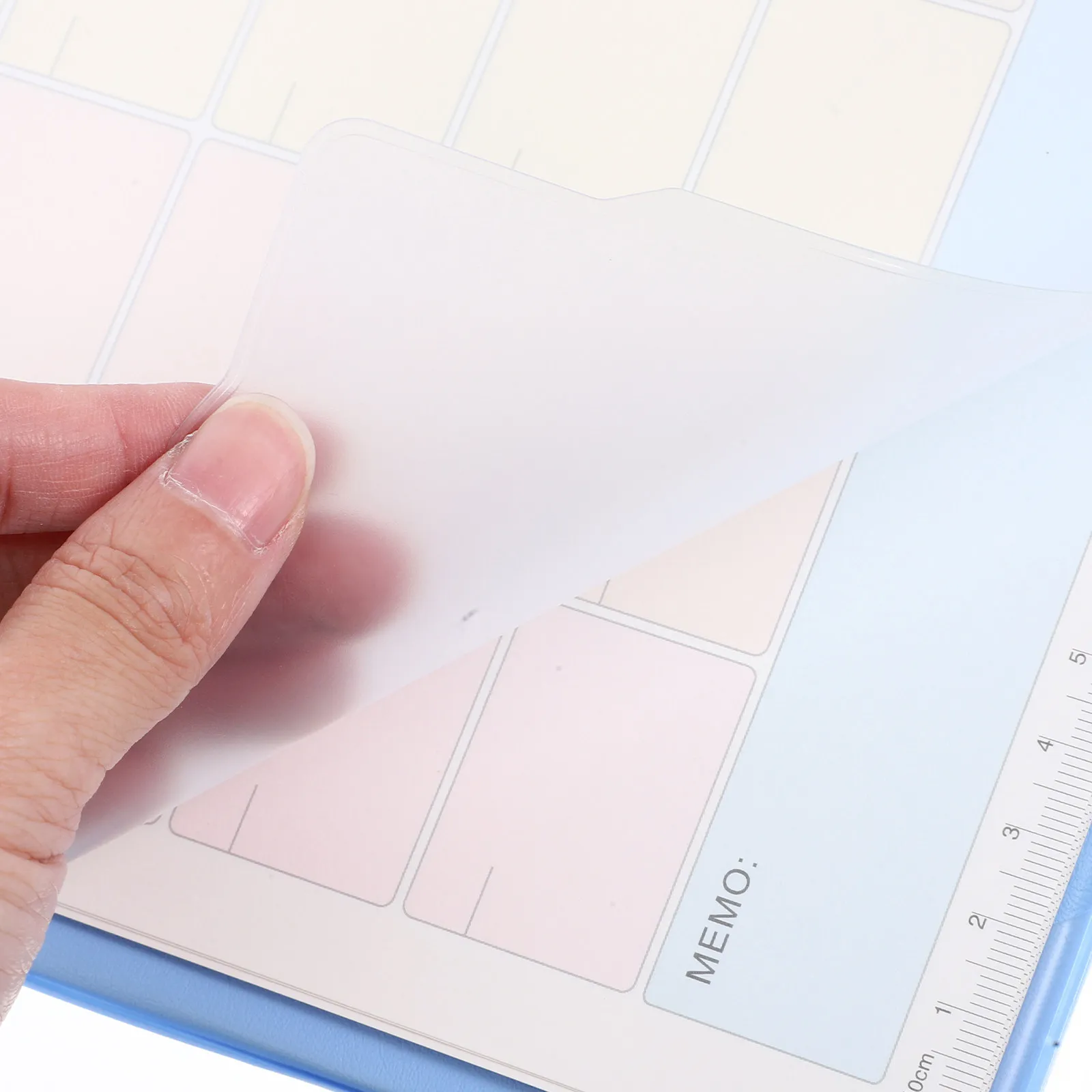 A4 무일자 월간 플래너 블랭크 캘린더 시트 블루 데스크 오거나이저 홈 오피스 스케줄 작업 생산성 도구 월간 계획