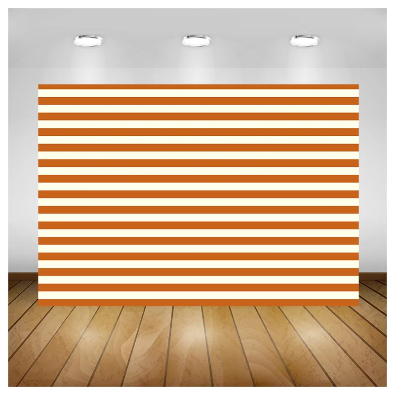 

Seamless Orange And White Horizontal Stripe Lines Warning Background Graphic Modern Birthday Party Portrait Photo Studio Props
