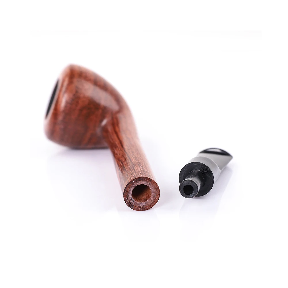 Old Fox Rosewood Tobacco Apple Pipe Set Accessories 9MM Activated Carbon Paper Filter Sandalwood Smoking Pipe With 10 Tools Kits
