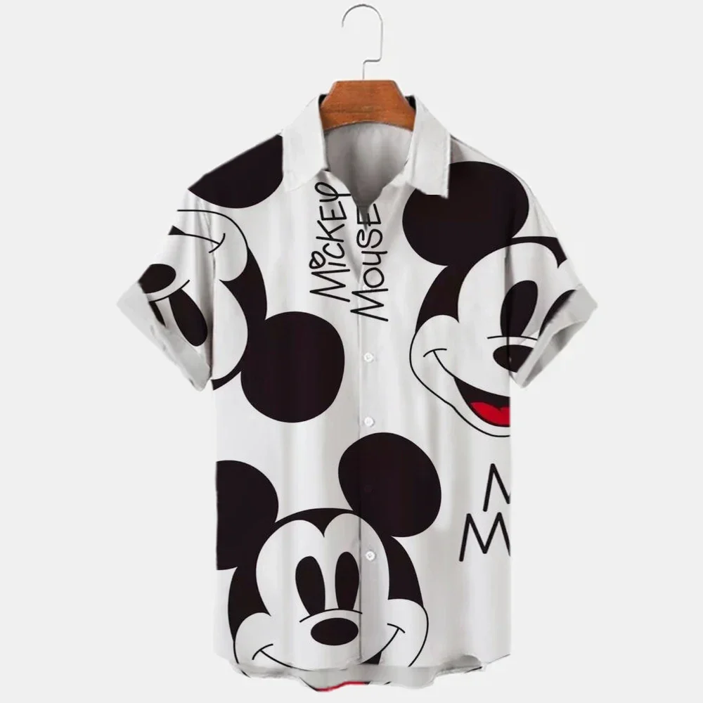 Casual Short Sleeved Shirt Short Sleeved Shirt Mens Disney Mickey Mouse Street Tops 3d Printed Shirts Mens Casual Fashion