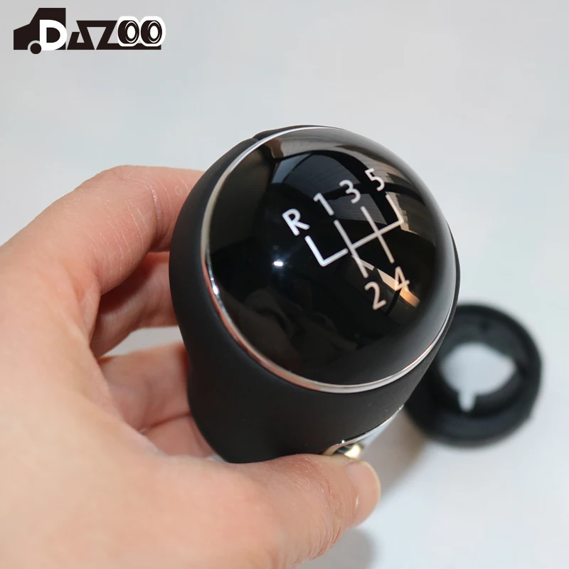 5 Speed Gear Shift Knob Leather knob With Real Leather For VW GOLF 5 6