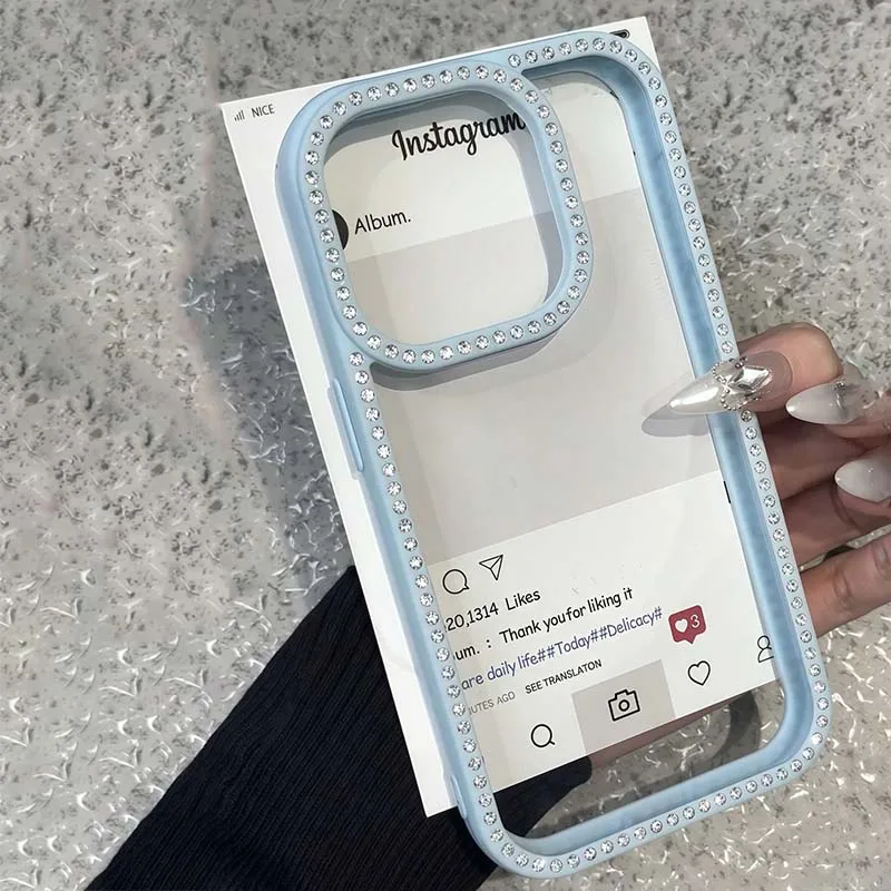 Luxury Bling Rhinestone Diamond Phone Case with Air Shockproof Cover