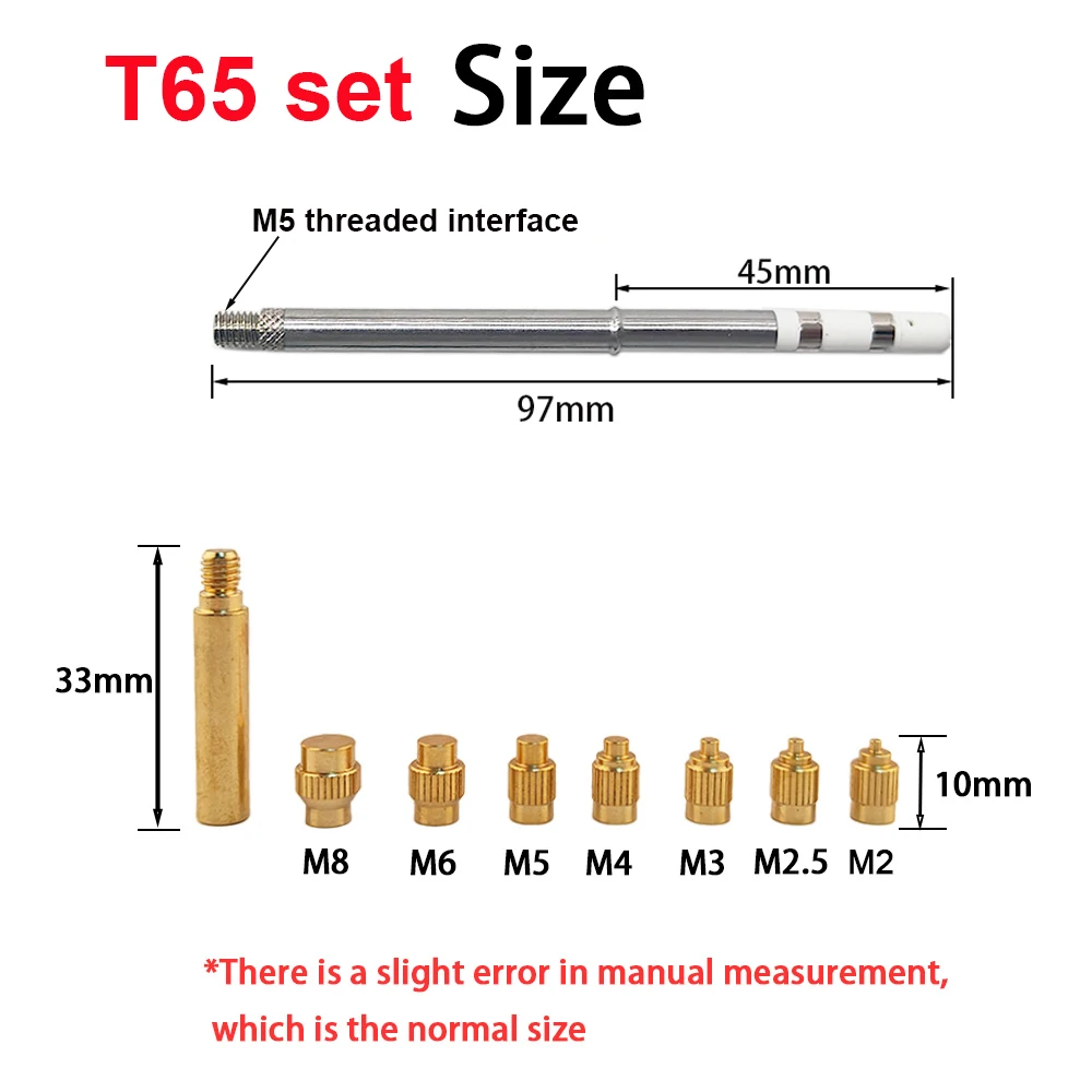 TS/T65 Heat Insert Nut kit 3D threaded hole Implanted Hot Melt Brass Nut Pressur