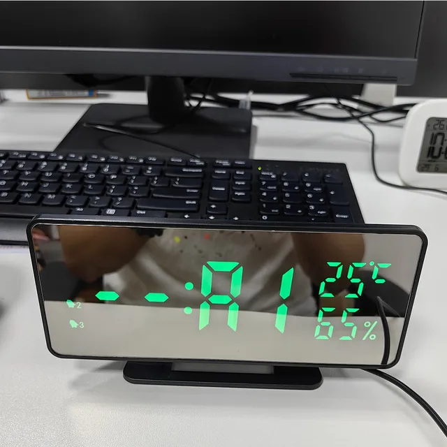 Sveglia Con Proiettore Da Soffitto Mesqool - 320°, Doppia Sveglia, USB Type-C - Foto 13