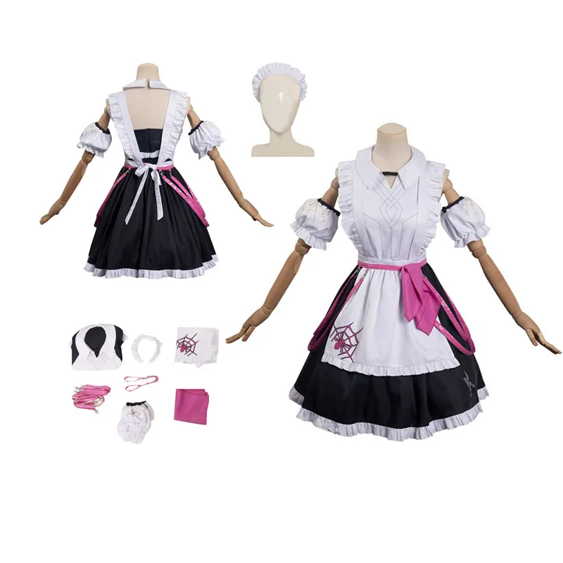 

Game Honkai Star Rail Kafka Cosplay Costume Female Anime Maid Lolita Dress Girls Headgear Wigs Set Skirts Outfits Halloween Suit