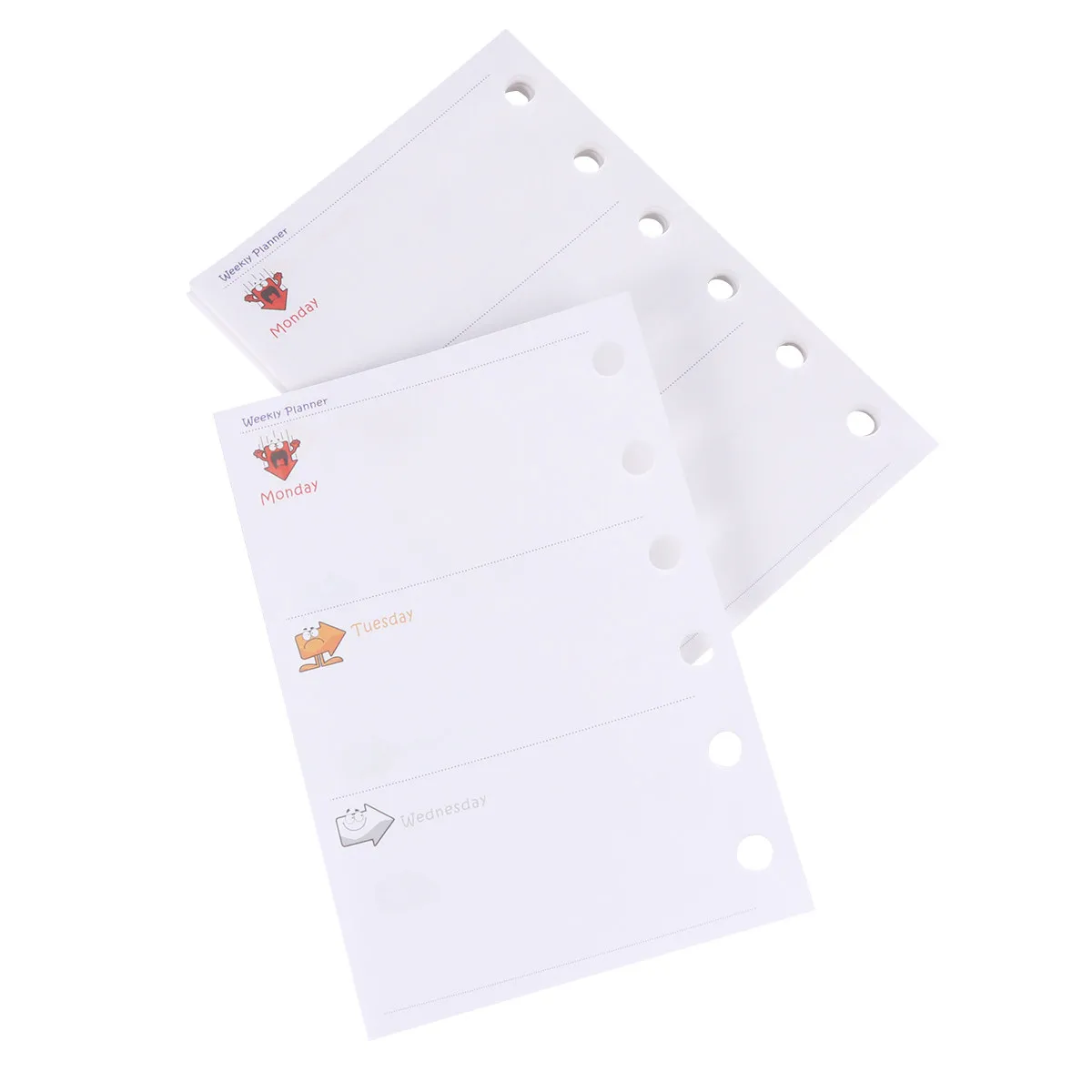 3pcs A7 루즈리프 리필 용지 6링 바인더 인서트 교체용 코어 시트 필기용 드로잉 노트 필기 저널 플래너