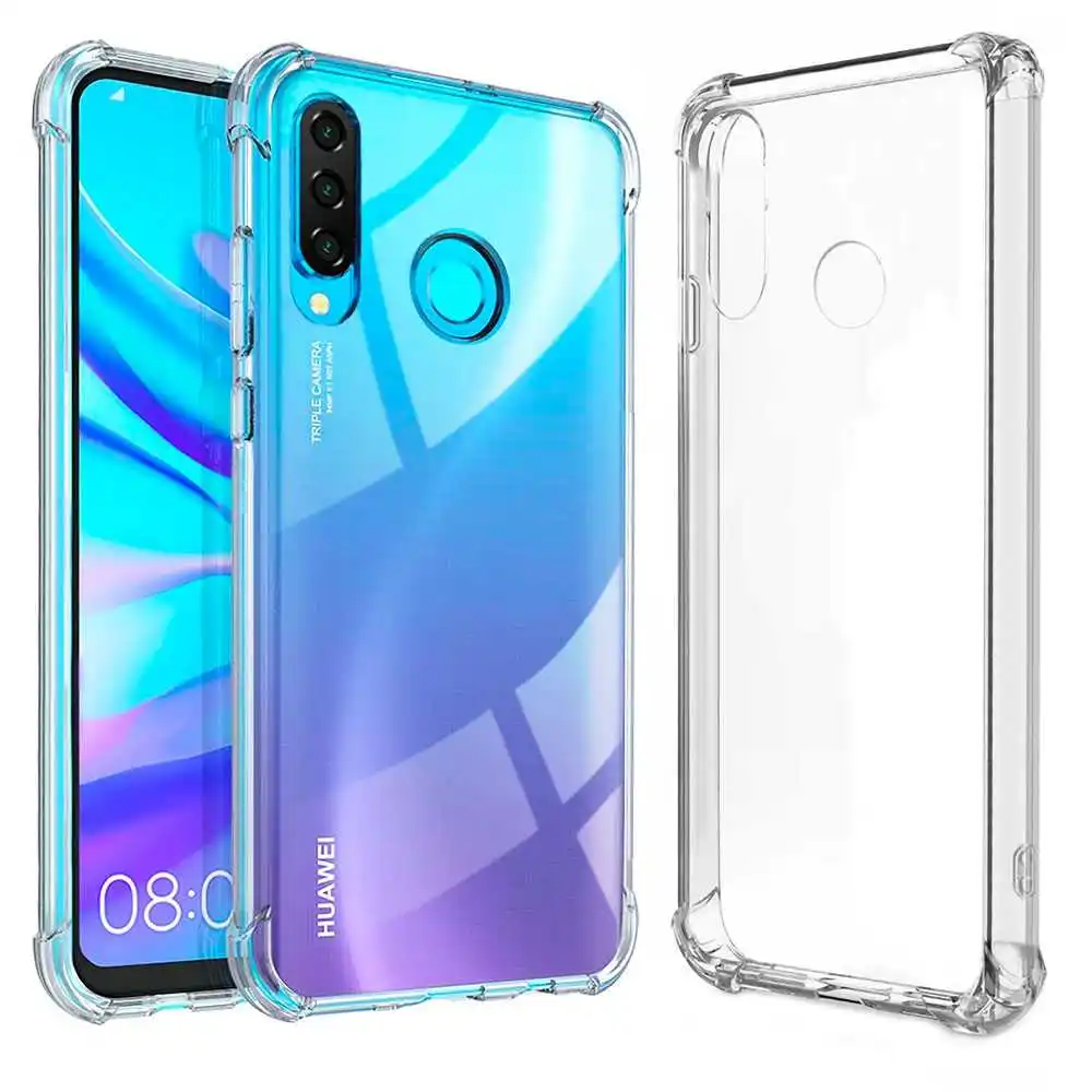 OcioDual чехол-подставка TPU Gel ShockProof края усиленные анти-удары для Huawei P30 Lite Прозрачный