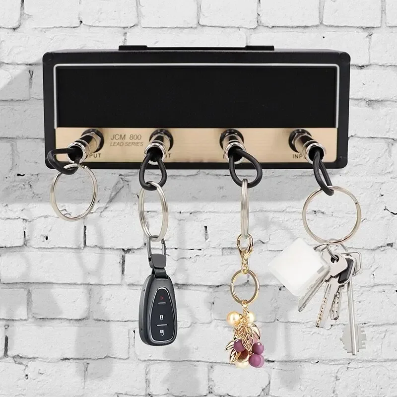 Guitar Keychain Key Holder Wall Key Holder Vintage Guitar Music Keychain Home Wall Decoration Tool Storage Key Rock Holder Gift Hallway Wall Keys Rack