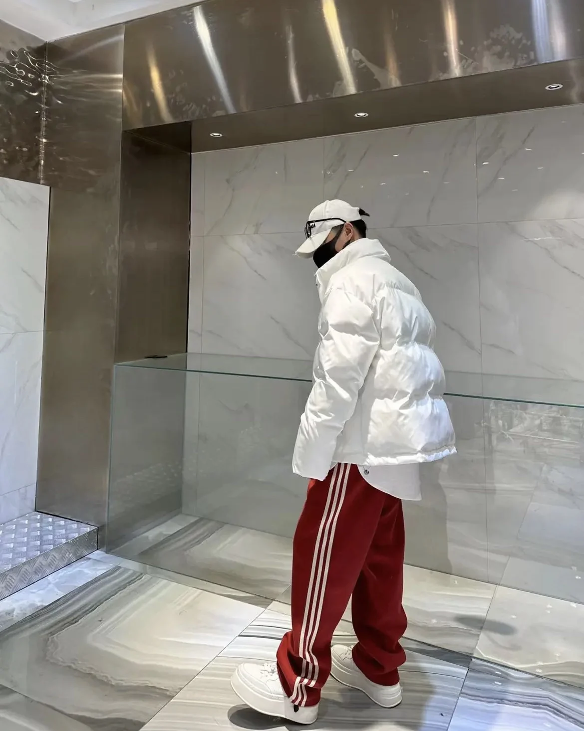 Fashion Men's Women's Winter Double-Layer Collar Solid Color Loose All-Matching Cotton-Padded Jacket Couple Personality Coats