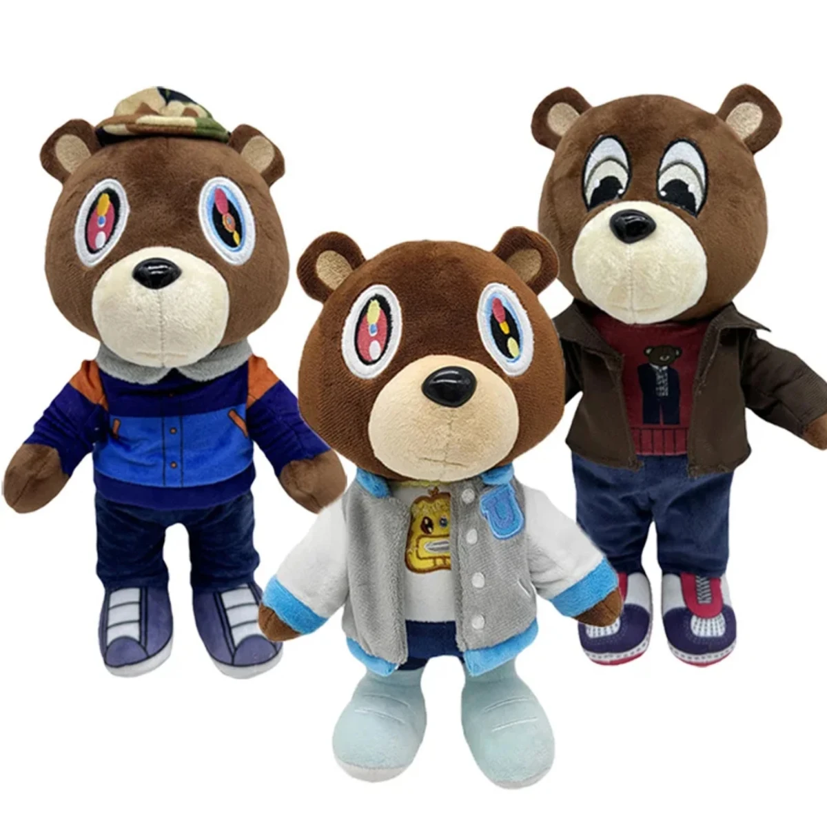 New 10 inch Kanye teddy bear stuffed animal plush toy suitable for children's birthdays, Easter gifts, stuffed animal toys 6