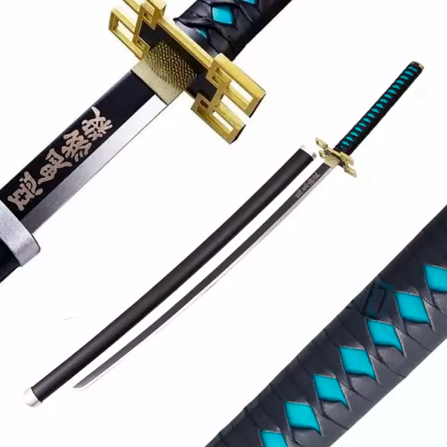 Espada Demon Slayer Kimetsu No Yaiba Katana Muichiro Tokito Lamina de Bambu Cosplay