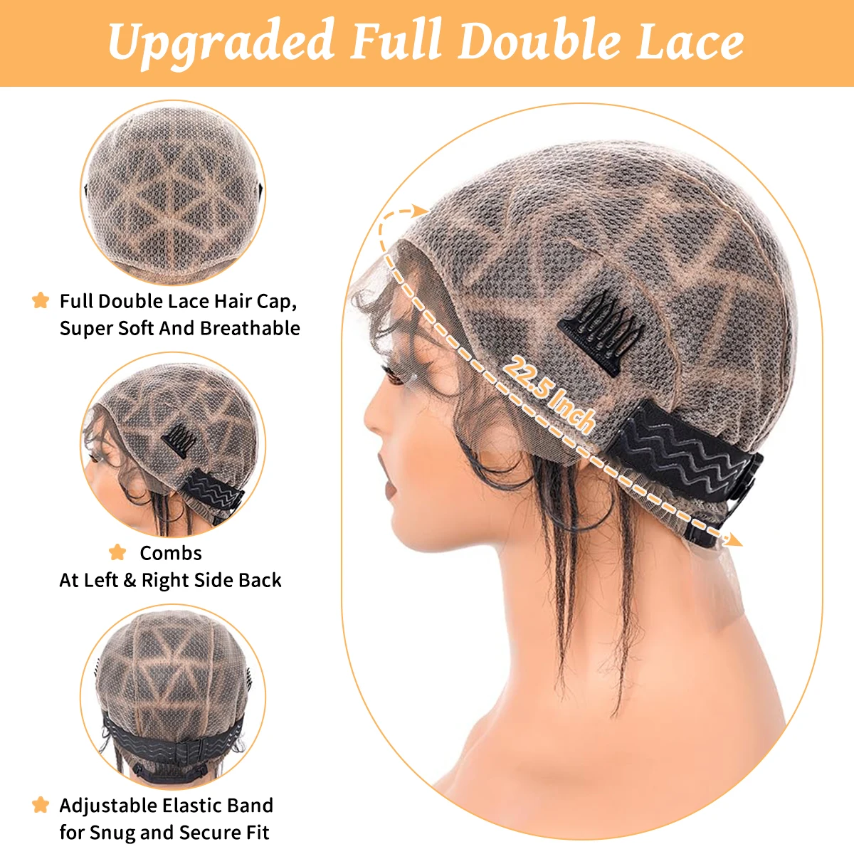Braided Wig Cap With Baby Hair Double Full Hd Lace Crochet Wig Caps For Easier Sew In Crochet Braids Hair Wigs Caps For Women wig caps