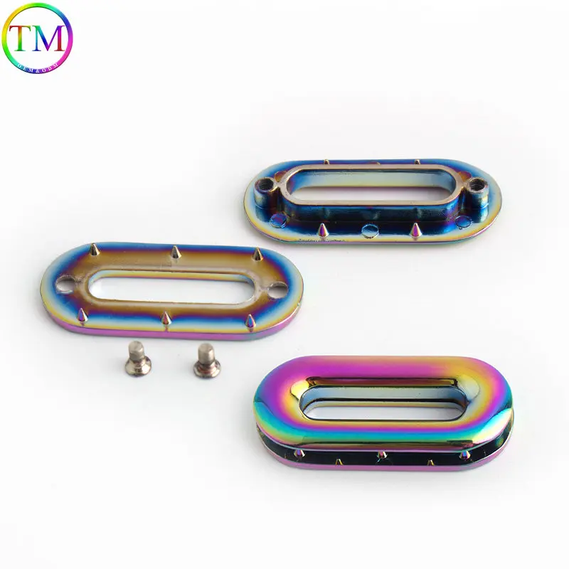 10mm 25mm Rainbow Zinc Hole Metal Scerw Eyelets Grommets With Round Ring Eye Hole For Bags Clothing Belt Hat Shoes Leathercraft