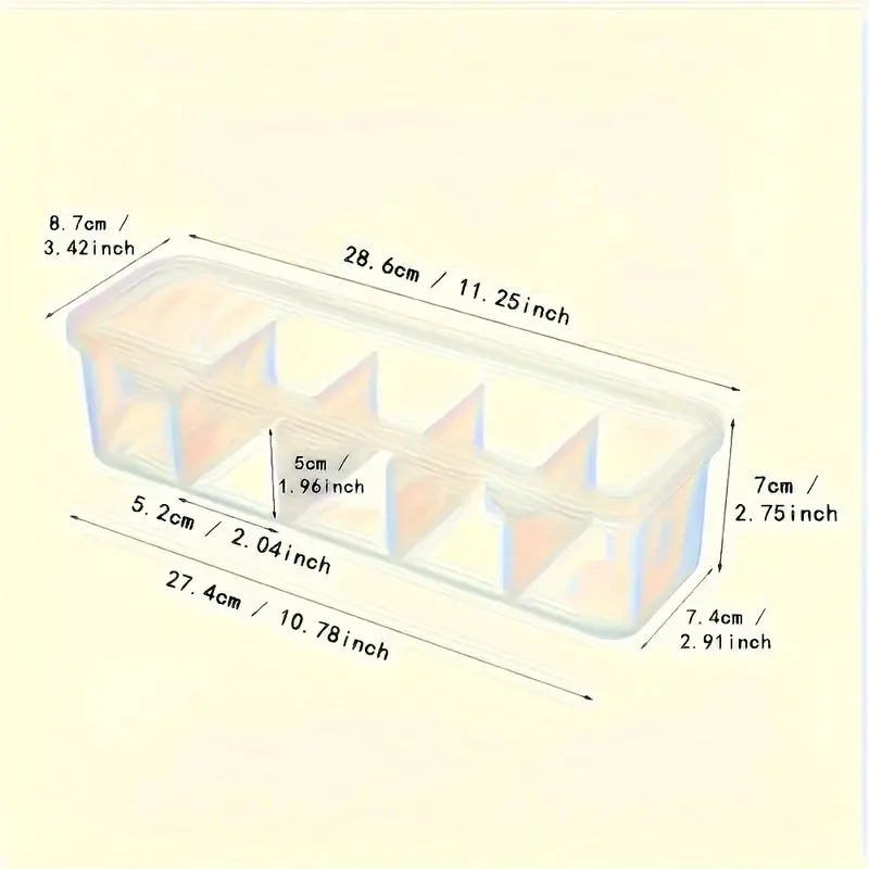 Large Capacity Transparent Storage Box with 5 Compartments Plastic Storage Box for Cables Batteries Clear Separation Organizer 3