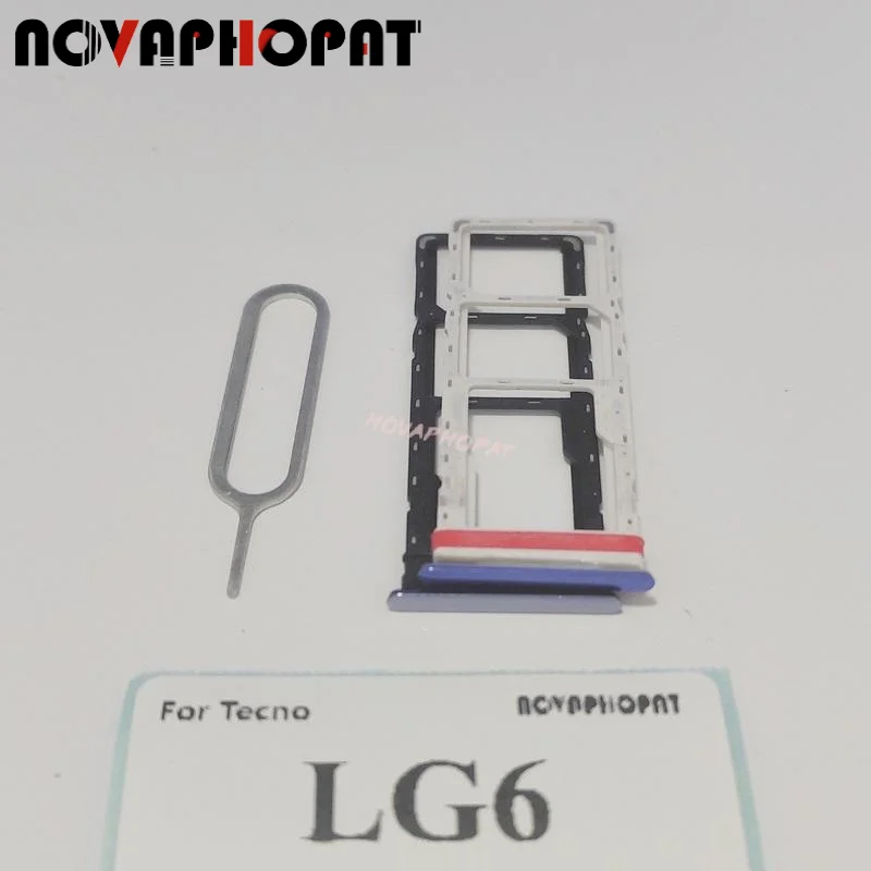 

Novaphopat Brand New SIM Card Tray For Tecno LG6 SIM Holder Slot Adapter Reader Pin